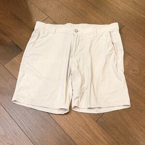 Infinity Linearflex Men's Light Tan/Gray Flat Front Shorts 38